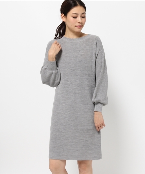 N.（N. Natural Beauty Basic）（エヌエヌナチュラルビューティーベーシック）の「ウールベーシックニットワンピース（ワンピース・レディース・グレー/ブルー/ベージュ/ブラック/ボルドー・MEDIUM）」の17枚目の写真