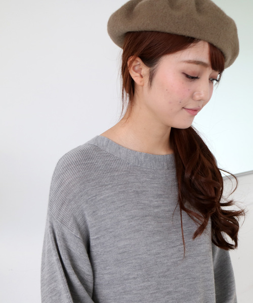 N.（N. Natural Beauty Basic）（エヌエヌナチュラルビューティーベーシック）の「ウールベーシックニットワンピース（ワンピース・レディース・グレー/ブルー/ベージュ/ブラック/ボルドー・MEDIUM）」の18枚目の写真