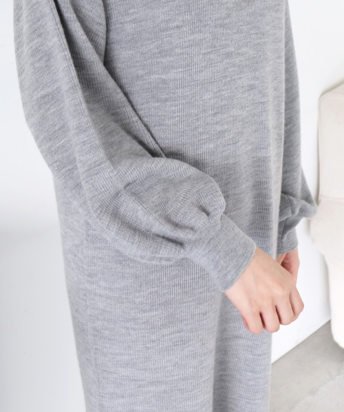 N.（N. Natural Beauty Basic）（エヌエヌナチュラルビューティーベーシック）の「ウールベーシックニットワンピース（ワンピース・レディース・グレー/ブルー/ベージュ/ブラック/ボルドー・MEDIUM）」の19枚目の写真