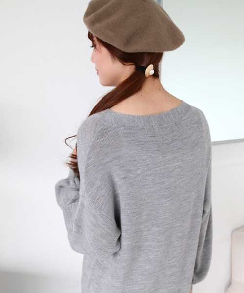 N.（N. Natural Beauty Basic）（エヌエヌナチュラルビューティーベーシック）の「ウールベーシックニットワンピース（ワンピース・レディース・グレー/ブルー/ベージュ/ブラック/ボルドー・MEDIUM）」の22枚目の写真