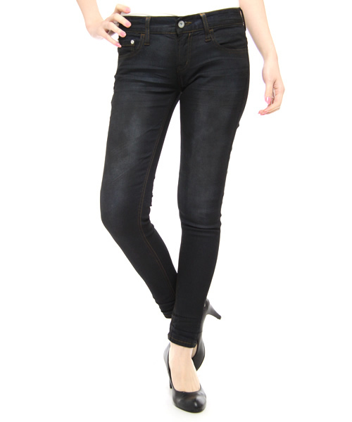 Khaju（カージュ）の「Khaju:SKINNY DENIM LEGGINGS（デニムパンツ・レディース・ライトグレー/ブラック/ライトブルー/ネイビー・34/36）」の4枚目の写真