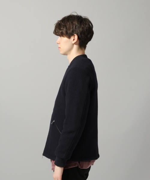HARE（ハレ）の「ウールＺＩＰブルゾン(HARE)（ブルゾン・メンズ・ネイビー/グレー・SMALL/LARGE/MEDIUM）」の3枚目の写真