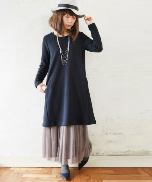 And It アンドイット の スウェットシンプルaラインワンピース ワンピース Wear