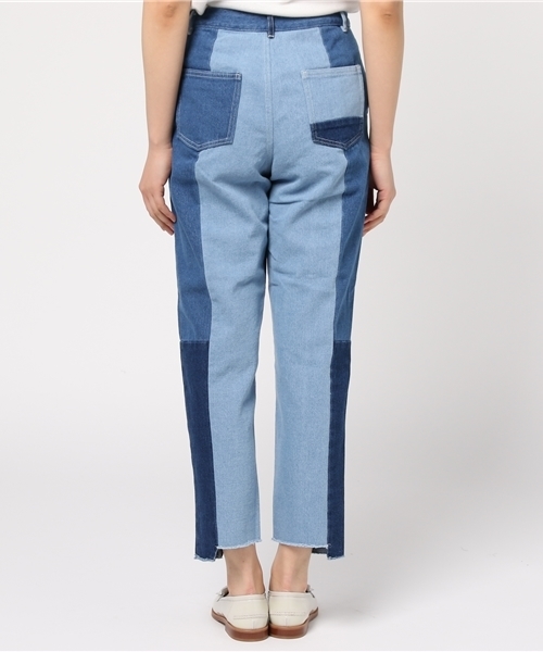 POU DOU DOU（プードゥドゥ）の「デニムパッチワークパンツ（デニムパンツ・レディース・パープル系その他/ブルー系その他・3）」の6枚目の写真