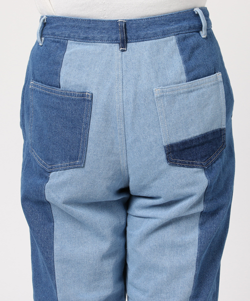 POU DOU DOU（プードゥドゥ）の「デニムパッチワークパンツ（デニムパンツ・レディース・パープル系その他/ブルー系その他・3）」の8枚目の写真