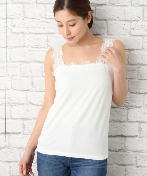 LEPSIM（レプシィム）の「ワイドレースタンク 748690（タンクトップ・レディース・オフホワイト/トップグレー/ブラック・LARGE/MEDIUM）」の2枚目の写真