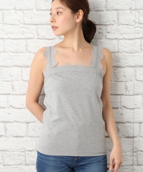 LEPSIM（レプシィム）の「ワイドレースタンク 748690（タンクトップ・レディース・オフホワイト/トップグレー/ブラック・LARGE/MEDIUM）」の7枚目の写真