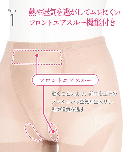 WING(ウイング)の「「スリムアップパンツ」 ガードル(ショーツ・レディース・ライトブラウン/ブラック/パープル/グレー/チャコールグレー/ブルー/ブラウン/サーモンピンク/サンドベージュ/ネイビー/ライラック・58/76/70/64)」の20枚目の写真