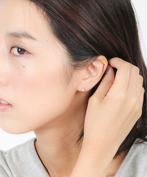 Jouete(ジュエッテ)の「サークル ピアス(ピアス(両耳用)・レディース・イエローゴールド・FREE)」の2枚目の写真