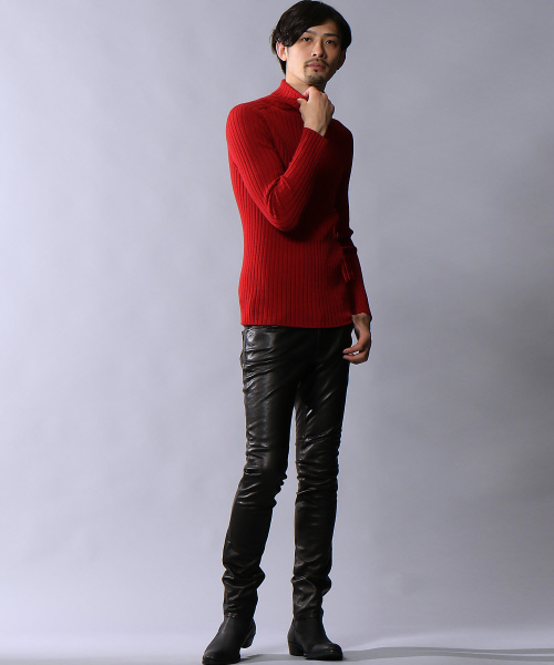 5351 POUR LES HOMMES（ゴーサンゴーイチプールオム）の「【定番/新色】ホールガーメンタートルネックニット（ニット/セーター・メンズ・ホワイト/レッド/ブルー/ホワイト×ブラック/ブラック・44/46/48）」の12枚目の写真