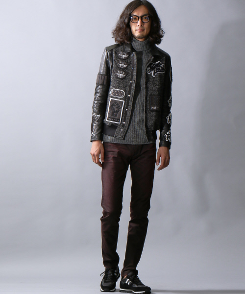 5351 POUR LES HOMMES（ゴーサンゴーイチプールオム）の「【定番/新色】ホールガーメンタートルネックニット（ニット/セーター・メンズ・ホワイト/レッド/ブルー/ホワイト×ブラック/ブラック・44/46/48）」の13枚目の写真