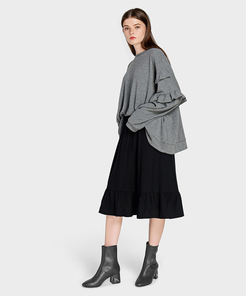 CHARLES & KEITH（チャールズ & キース）の「ルーサイトヒールカフブーツ / LUCITE HEEL CALF BOOTS（ブーツ・レディース・ブラック/グレー/パープル・22.5cm/23.5cm/23cm/24.5cm/25cm）」の9枚目の写真
