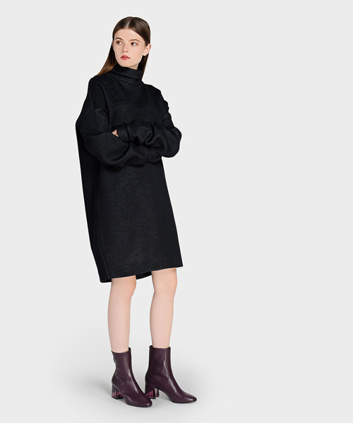 CHARLES & KEITH（チャールズ & キース）の「ルーサイトヒールカフブーツ / LUCITE HEEL CALF BOOTS（ブーツ・レディース・ブラック/グレー/パープル・22.5cm/23.5cm/23cm/24.5cm/25cm）」の4枚目の写真