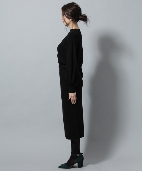 Andemiu（アンデミュウ）の「【ブラウンWEB限定】ベルトツキボトルネックワンピース（ワンピース・レディース・ブラック/グレー/その他/ピンク・FREE）」の9枚目の写真