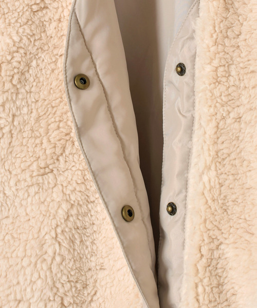 w closet（ダブルクローゼット）の「ボア×リップストップリバーシブルブルゾン（ブルゾン・レディース・カーキ/ピンク/キナリ・FREE）」の22枚目の写真