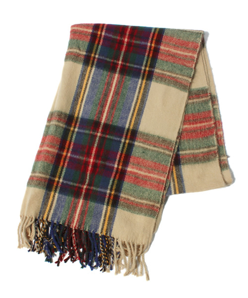 WEGO（ウィゴー）の「カラーチェックストール（ストール/ショール・レディース・ベージュ/ブルー/サックスブルー/イエロー/レッド・FREE）」の2枚目の写真