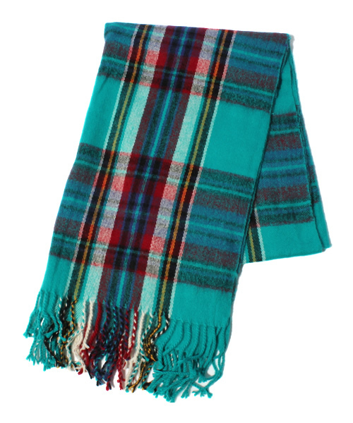 WEGO（ウィゴー）の「カラーチェックストール（ストール/ショール・レディース・ベージュ/ブルー/サックスブルー/イエロー/レッド・FREE）」の3枚目の写真