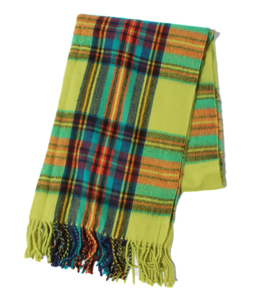 WEGO（ウィゴー）の「カラーチェックストール（ストール/ショール・レディース・ベージュ/ブルー/サックスブルー/イエロー/レッド・FREE）」の4枚目の写真