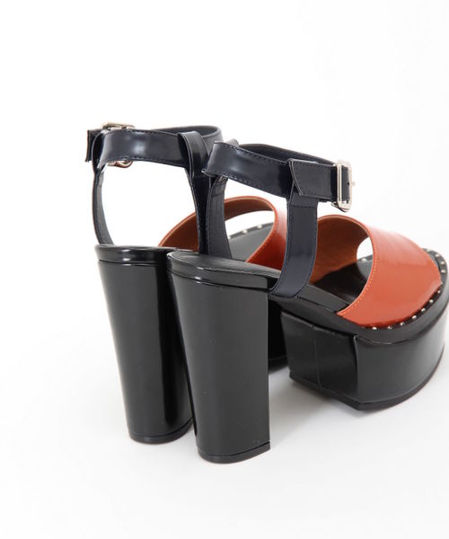 ENVYM（アンビー）の「ＤＥＥＰ ＨＥＥＬ ＳＡＮＤＡＬ                      （スニーカー・レディース・ブラック/オレンジ・24.5cm/22.5cm/23.5cm/23.5㎝）」の4枚目の写真