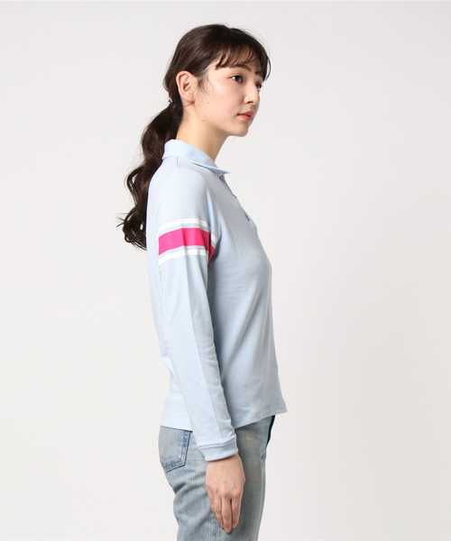 Champion Golf（チャンピオンゴルフ）の「【Champion/チャンピオン】レディース GOLF ロングスリーブストレッチポロシャツ（ポロシャツ・レディース・サックスブルー/オフホワイト/ネイビー/ベージュ/グレー・LARGE/MEDIUM）」の6枚目の写真