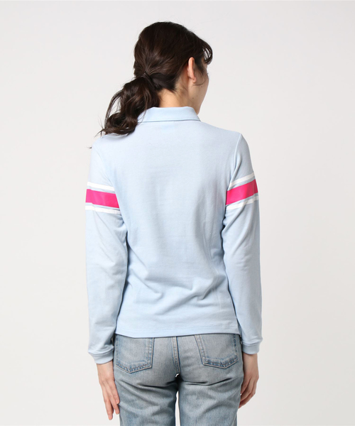 Champion Golf（チャンピオンゴルフ）の「【Champion/チャンピオン】レディース GOLF ロングスリーブストレッチポロシャツ（ポロシャツ・レディース・サックスブルー/オフホワイト/ネイビー/ベージュ/グレー・LARGE/MEDIUM）」の7枚目の写真