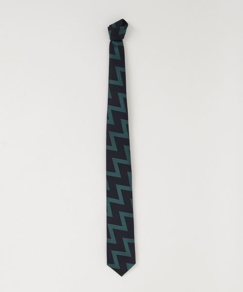 UNITED TOKYO（ユナイテッドトウキョウ）の「シルクZIGZAGネクタイ（ネクタイ・メンズ・ネイビー/ブラウン・FREE）」の2枚目の写真