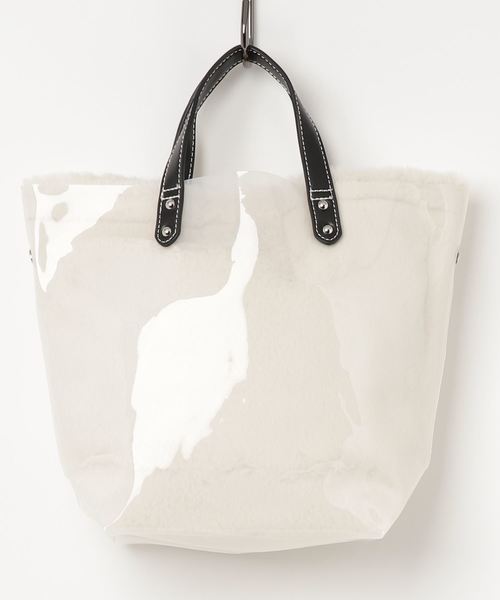 Legato Largo（レガートラルゴ）の「【Legato Largo】レガートラルゴ クリア／ファートートバッグ（トートバッグ・レディース・ホワイト/ブラウン・FREE）」の3枚目の写真