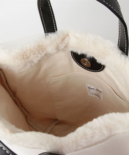 Legato Largo（レガートラルゴ）の「【Legato Largo】レガートラルゴ クリア／ファートートバッグ（トートバッグ・レディース・ホワイト/ブラウン・FREE）」の5枚目の写真