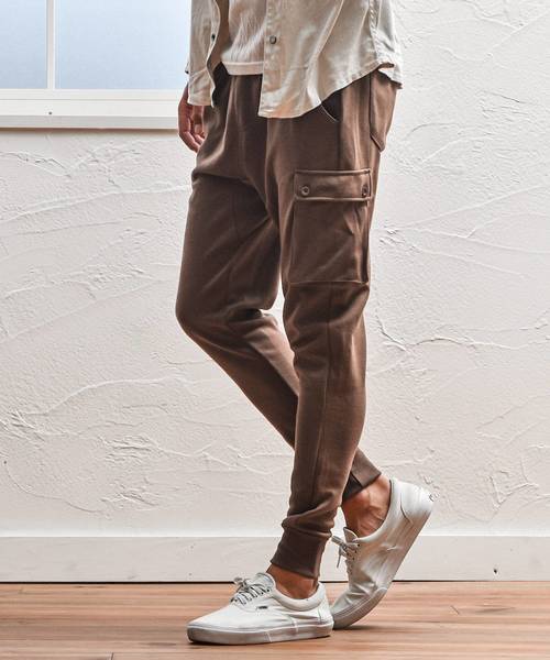 JOKER（ジョーカー）の「ＴＣスウェットサルエルP（スウェットパンツ・メンズ・ブラウン系その他/チェック/ブラック系その他2/ブラック/ブラウン/カーキ/ブラック系その他/ブルー系その他/チャコール/ネイビー/レッド/ホワイト系その他/杢グレー/グレー系その他・S/XL/L/M）」の9枚目の写真