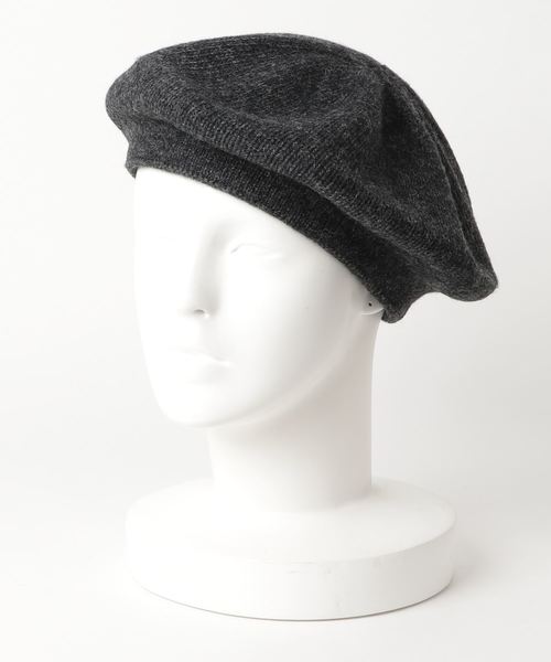 KOBE LETTUCE（コウベレタス）の「シンプルニットベレー帽/レディース/帽子[J461]神戸レタス（ハンチング/ベレー帽・レディース・チャコールグレー/ブラック/ベージュ/ブラウン・FREE）」の6枚目の写真