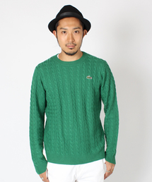 BEAMS | □LACOSTE×BEAMS / 別注 ケーブルクルーネック(ニット/セーター)