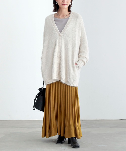 n'OrLABEL(ノアールレーベル)の「『ゆるふわシャギーニットカーディガン』(カーディガン/ボレロ・レディース・ブラック/グレー/アイボリー/スモークピンク/ダークベージュ/グレイッシュブルー・FREE)」の22枚目の写真