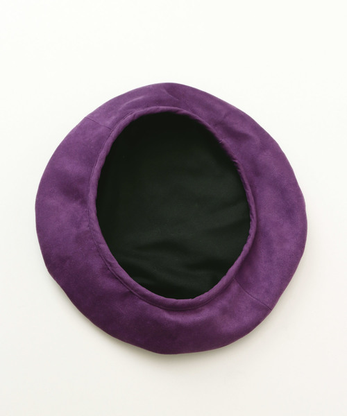 チャイハネ（チャイハネ）の「【チャイハネ】花刺繍ベレー帽（ハンチング/ベレー帽・レディース・ブラック/パープル・FREE）」の6枚目の写真