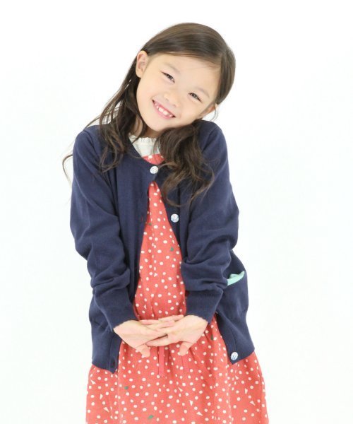 GLOBAL WORK(グローバルワーク)の「【GLOBAL WORK】クルミボタンカーデ/528957(カーディガン/ボレロ・キッズ・イエロー/ネイビー/グレー/ピンク・LARGE/X-LARGE/SMALL/MEDIUM)」の3枚目の写真