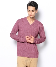 SHIPS | VELVA SHEEN: アメリカ製 コットン杢 Vネック TEE(Tシャツ/カットソー)