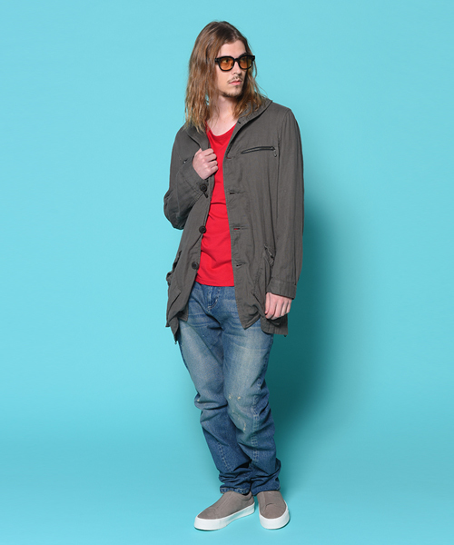 VIRGOwearworks（ヴァルゴウェアワークス）の「GAUZE DYED COAT（ミリタリージャケット・メンズ・カーキ/ブラック・2/4/3）」の8枚目の写真