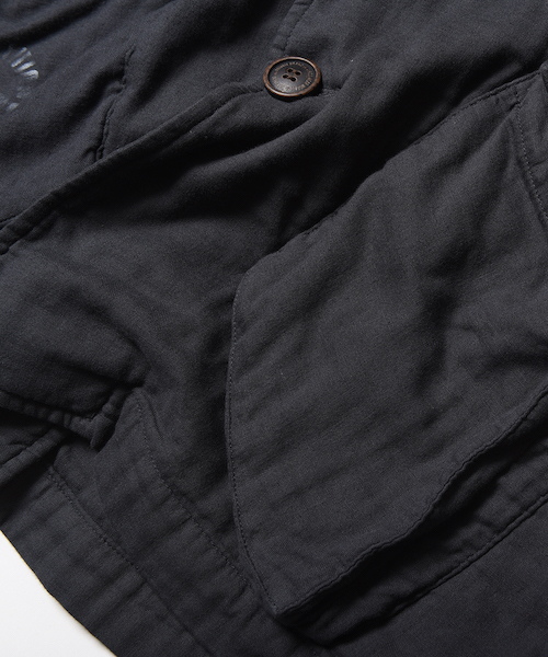 VIRGOwearworks（ヴァルゴウェアワークス）の「GAUZE DYED COAT（ミリタリージャケット・メンズ・カーキ/ブラック・2/4/3）」の9枚目の写真