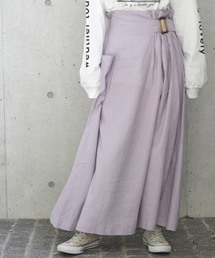w closet | 麻レーヨンベルトギャザースカート(スカート)