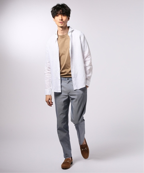 EDIFICE（エディフィス）の「ウォッシュド リネン カッタウェイカラー シャツ（シャツ/ブラウス・メンズ・ホワイト/ネイビー/ブラウン/ブルー系その他・SMALL/MEDIUM/LARGE/X-LARGE）」の5枚目の写真