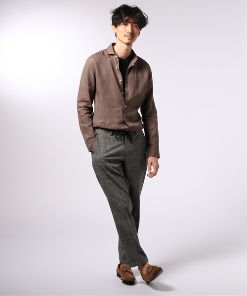 EDIFICE（エディフィス）の「ウォッシュド リネン カッタウェイカラー シャツ（シャツ/ブラウス・メンズ・ホワイト/ネイビー/ブラウン/ブルー系その他・SMALL/MEDIUM/LARGE/X-LARGE）」の6枚目の写真