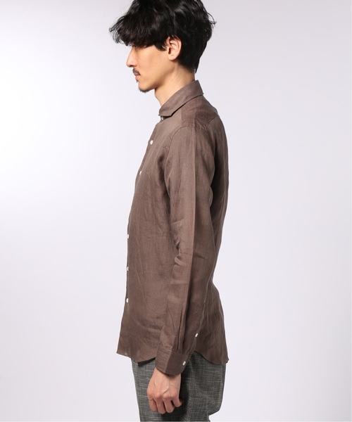 EDIFICE（エディフィス）の「ウォッシュド リネン カッタウェイカラー シャツ（シャツ/ブラウス・メンズ・ホワイト/ネイビー/ブラウン/ブルー系その他・SMALL/MEDIUM/LARGE/X-LARGE）」の8枚目の写真