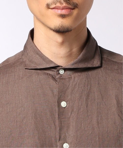 EDIFICE（エディフィス）の「ウォッシュド リネン カッタウェイカラー シャツ（シャツ/ブラウス・メンズ・ホワイト/ネイビー/ブラウン/ブルー系その他・SMALL/MEDIUM/LARGE/X-LARGE）」の10枚目の写真