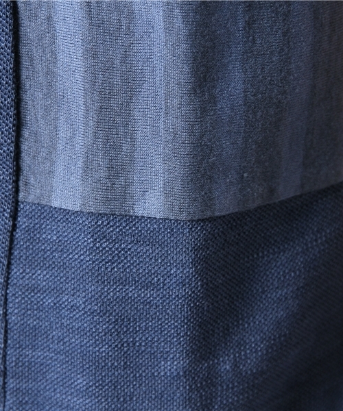 BEAMS（ビームス）の「○BEAMS / ガーメントダイ パッチワーク TEE（Tシャツ/カットソー・メンズ・チャコールグレー/ネイビー・SMALL/LARGE/MEDIUM/X-LARGE）」の3枚目の写真