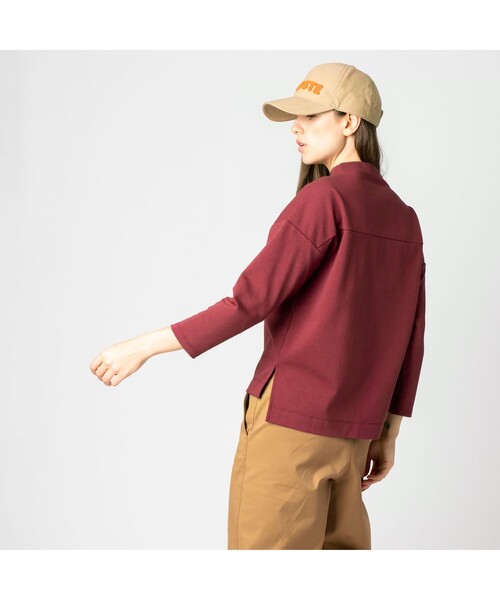 LACOSTE（ラコステ）の「ミラノリブワイドカットソー（スウェット・レディース・マスタード/ネイビー/ヘザーグレー/バーガンディー/ベージュ/グリーン・40/38/36/34）」の19枚目の写真