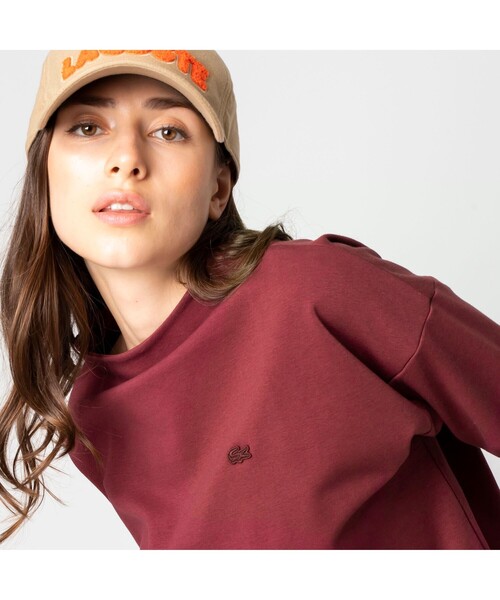LACOSTE（ラコステ）の「ミラノリブワイドカットソー（スウェット・レディース・マスタード/ネイビー/ヘザーグレー/バーガンディー/ベージュ/グリーン・40/38/36/34）」の18枚目の写真