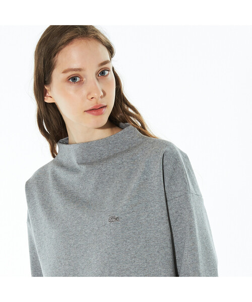 LACOSTE（ラコステ）の「ミラノリブワイドカットソー（スウェット・レディース・マスタード/ネイビー/ヘザーグレー/バーガンディー/ベージュ/グリーン・40/38/36/34）」の9枚目の写真