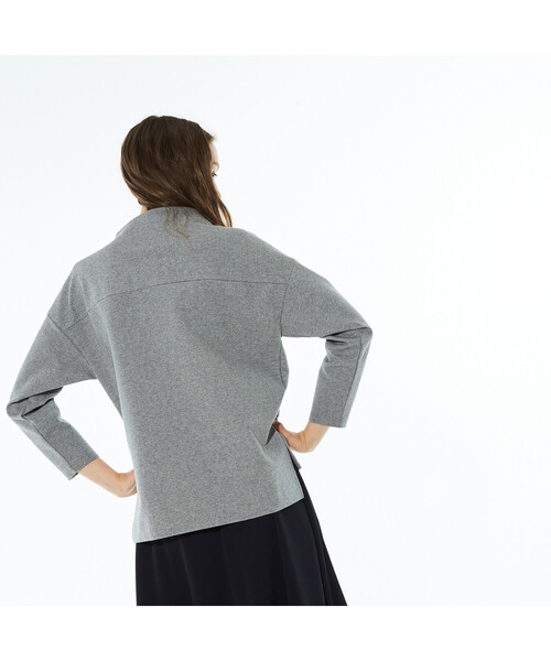 LACOSTE（ラコステ）の「ミラノリブワイドカットソー（スウェット・レディース・マスタード/ネイビー/ヘザーグレー/バーガンディー/ベージュ/グリーン・40/38/36/34）」の8枚目の写真