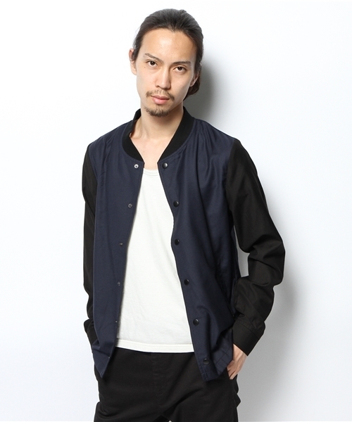 CIAOPANIC（チャオパニック）の「【Ciaopanic】TRスタジャンタイプJKT（ブルゾン・メンズ・ネイビー/グレー・MEDIUM/LARGE）」の6枚目の写真