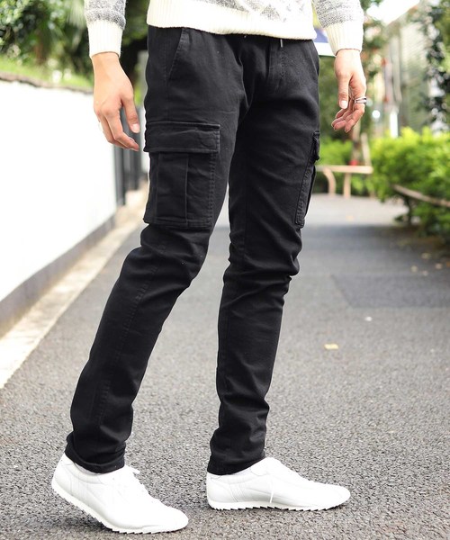 MEN'S BIGI（メンズビギ）の「ハイパワーストレッチ カーゴパンツ（カーゴパンツ・メンズ・ブラック/カーキ・LL/S/M/L）」の3枚目の写真