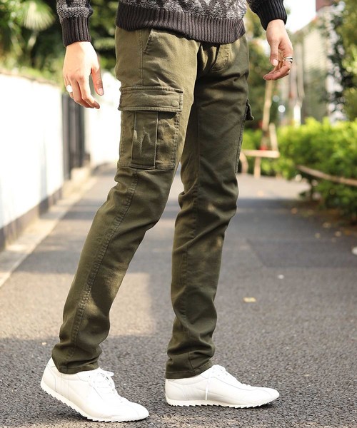 MEN'S BIGI（メンズビギ）の「ハイパワーストレッチ カーゴパンツ（カーゴパンツ・メンズ・ブラック/カーキ・LL/S/M/L）」の4枚目の写真